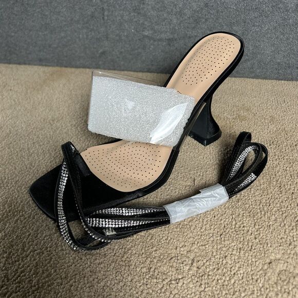 Azalea Wang Heels Akira Black Lace Up Womens Size 11 - Picture 5 of 8